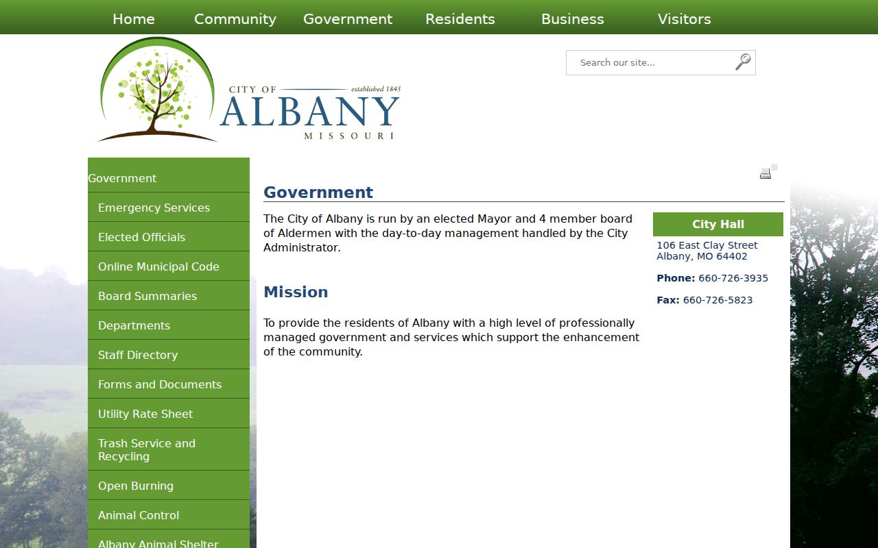 Albany court docket reference image for Albany City Hall government contact