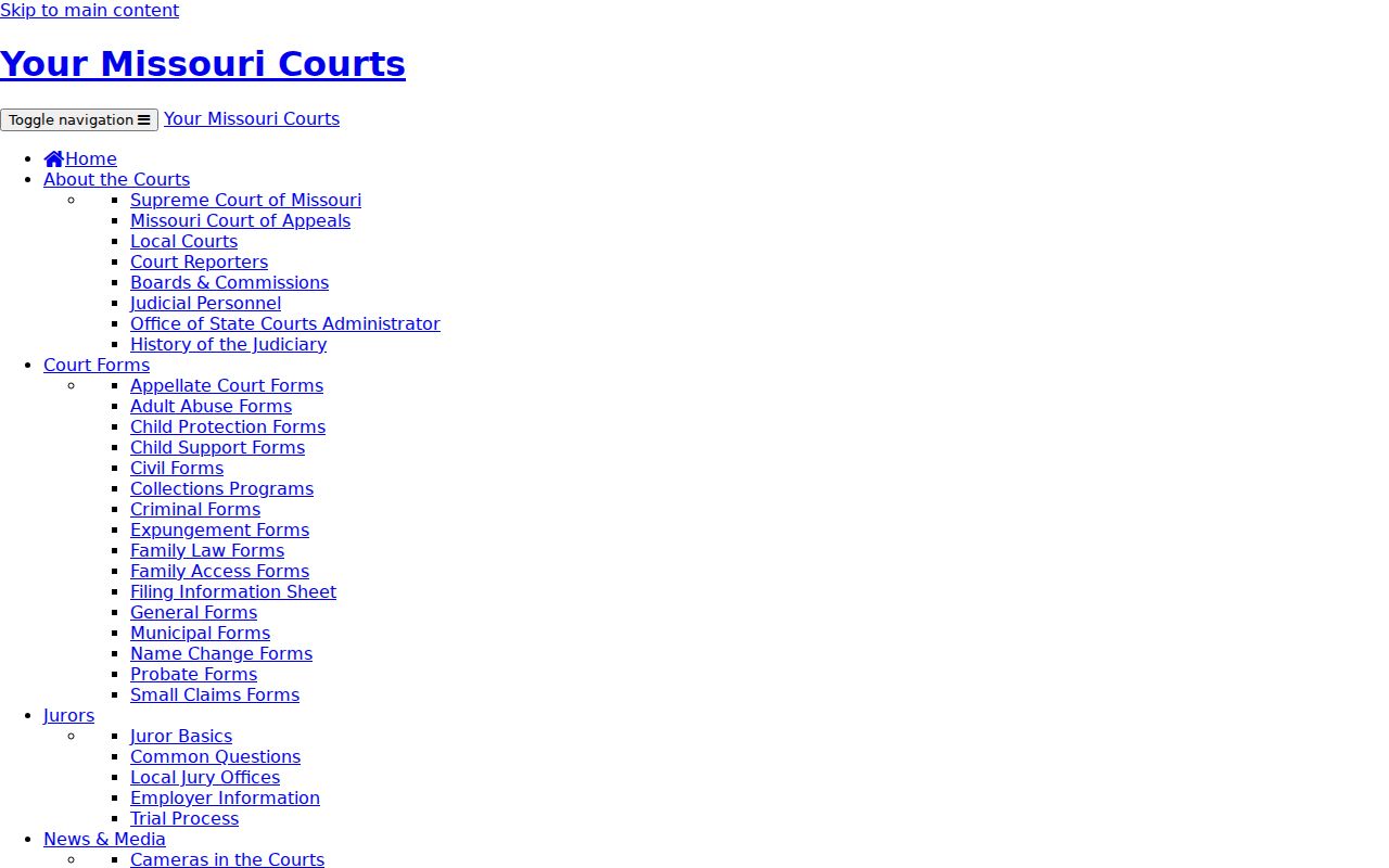 Gentry County traffic court records reference image from Missouri Courts municipal division list